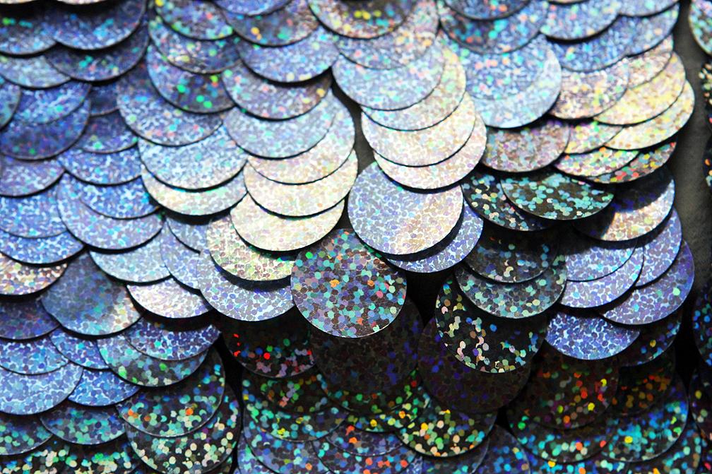 Paillettes on Silk Chiffon3