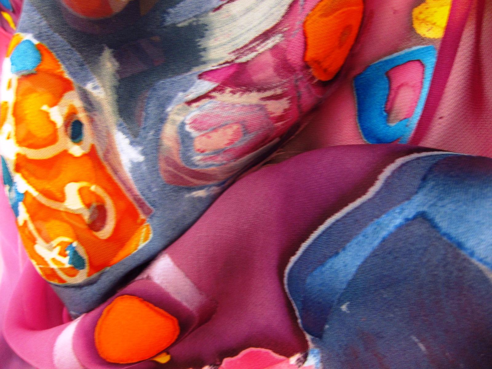 Printed Silk Burn out Chiffon2