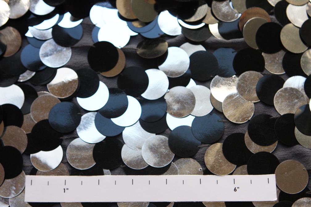 Paillettes on Silk Chiffon2