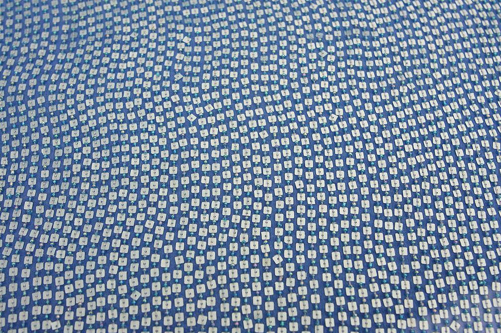 Sequins on Silk Chiffon0