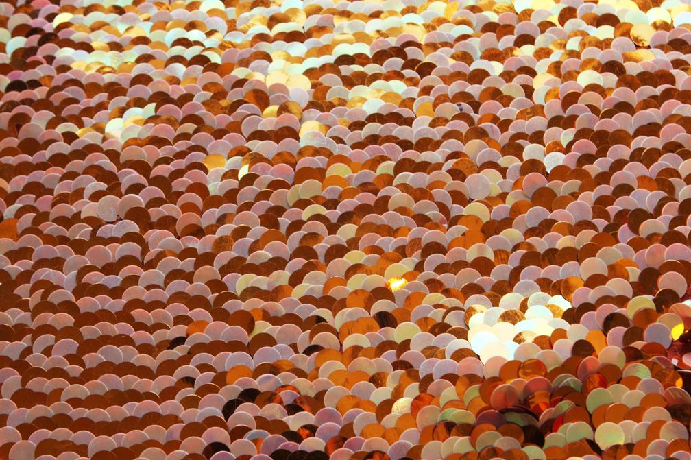 Pailettes on Silk Chiffon1