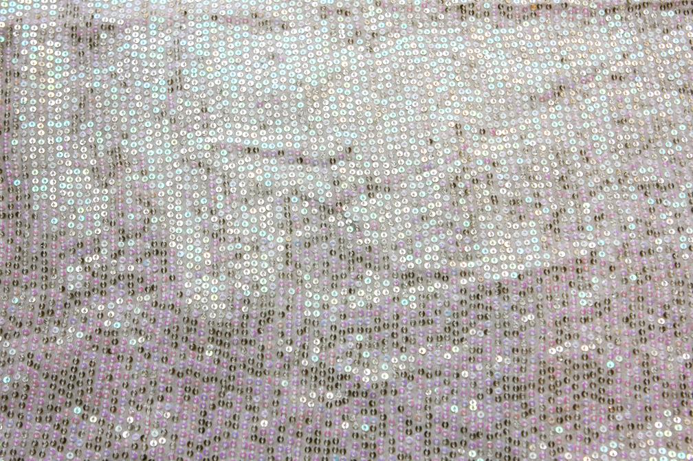 Sequins on Silk Chiffon0