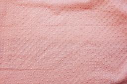 Cotton Embroidered Dots in Pink0