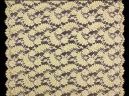 Double scallop ecru floral French Re-embroidered Lace