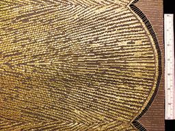 Single scallop gold metallic French Chantilly Lace