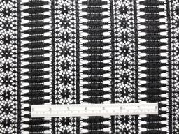 Double scallop black floral French Chantilly Lace