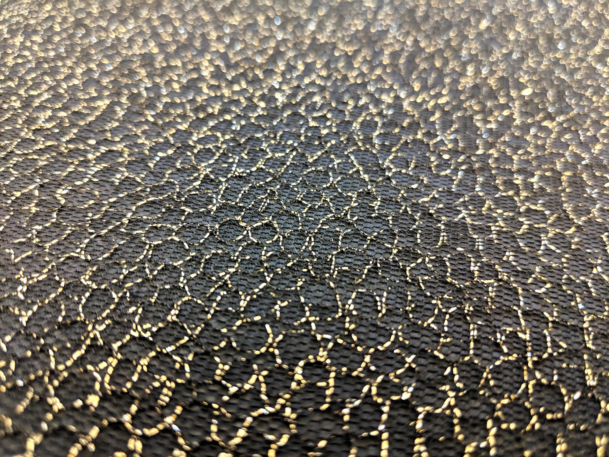 Novelty Metallic Tulle in Black and Gold