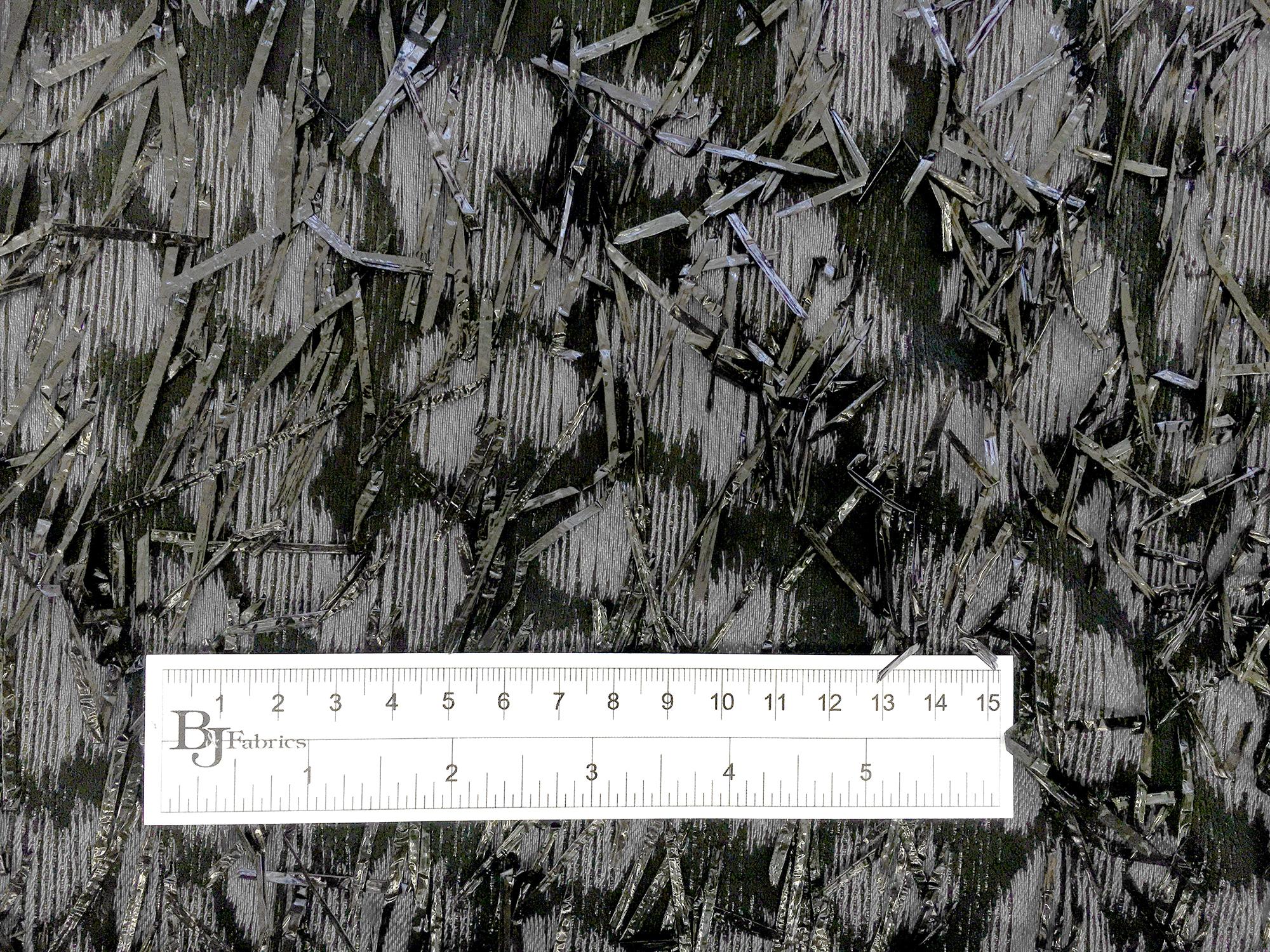 Silk Animal Print Jacquard with Raffia Eyelashes 