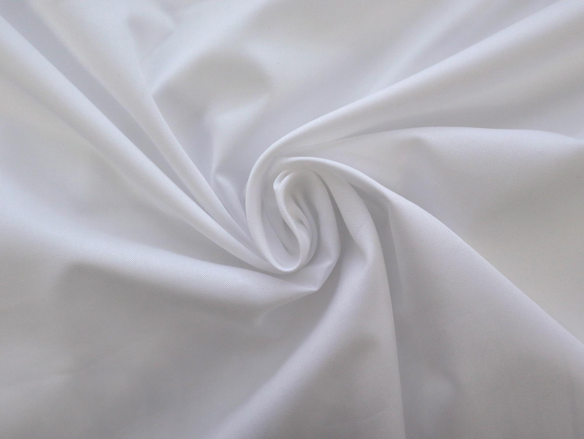 Pima Cotton Fine Twill in White