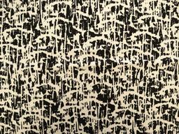 Designer Black and Ivory Cotton Heavy Sateen Print