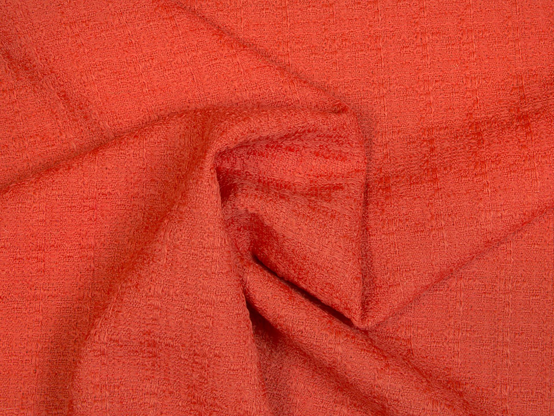 Couture Wool Tweed in Coral