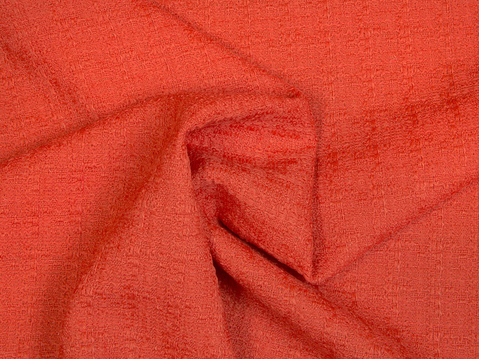 Couture Wool Tweed in Coral