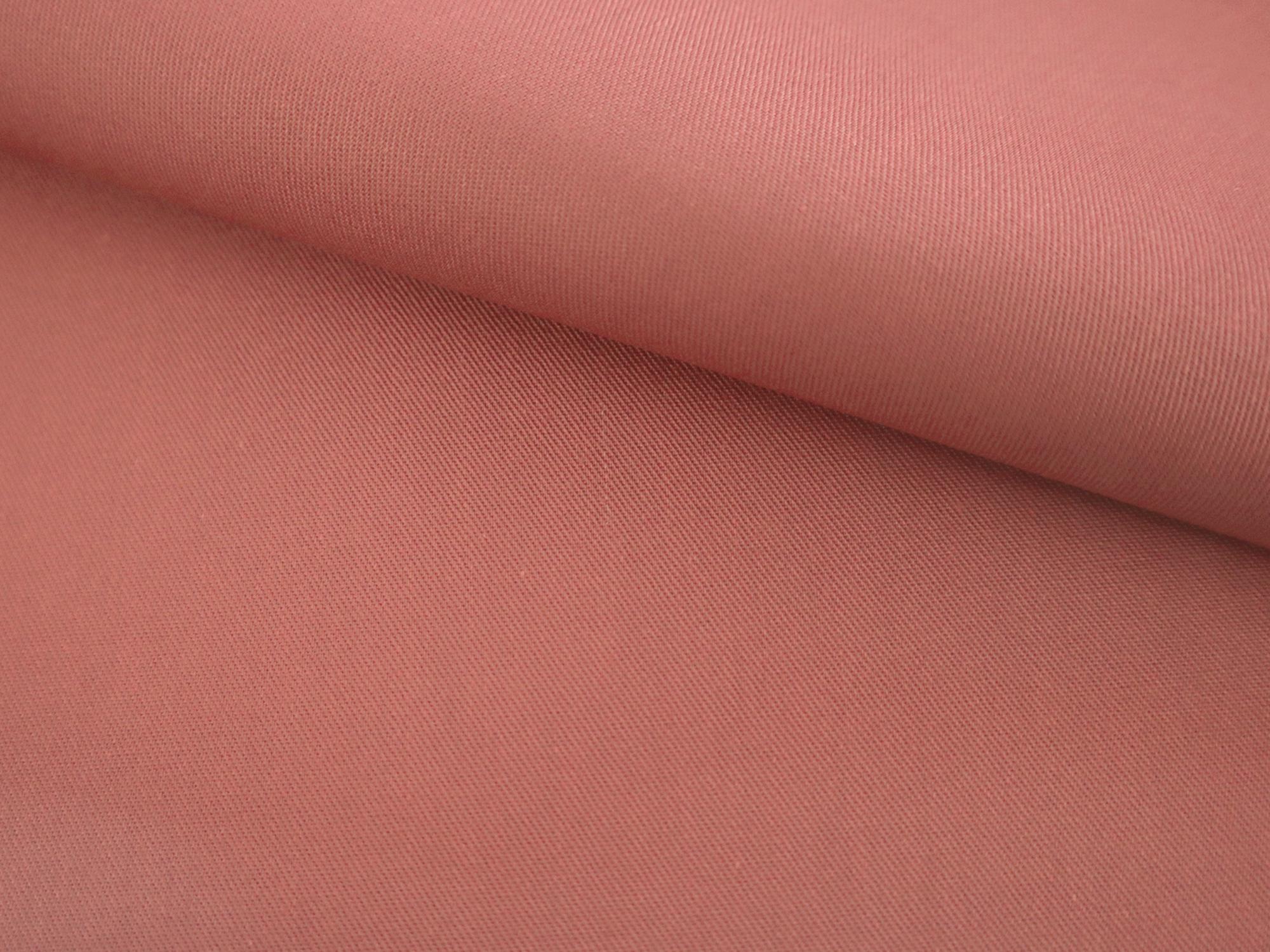 Polyester & Cotton Twill in Antique Coral