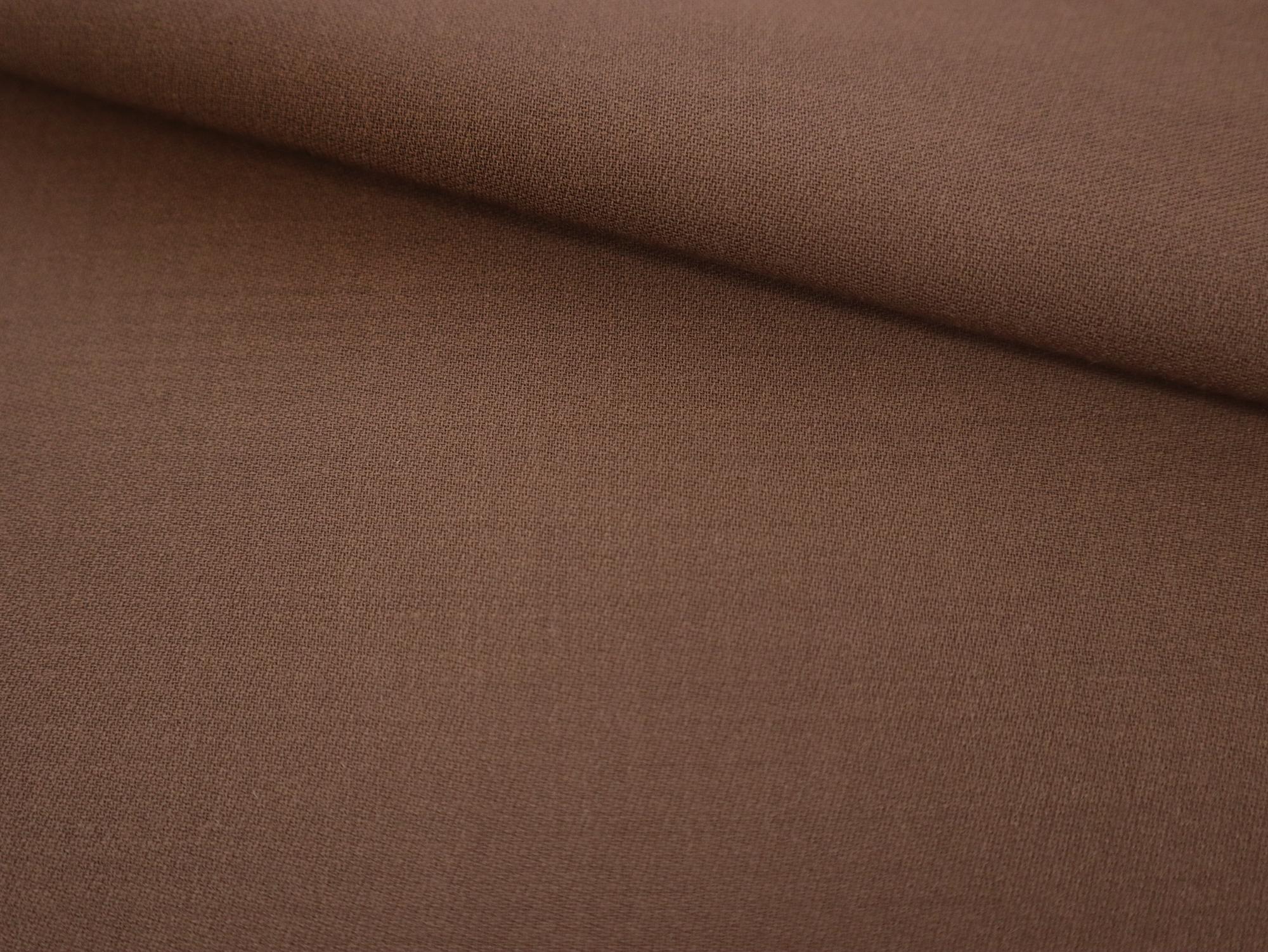 Designer Wool Crepe in Brown Taupe