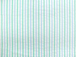 Cotton Seersucker in Blue Ivory and Mint