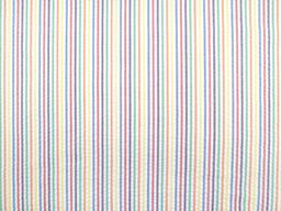 Poly Cotton Seersucker Stripe in Multi