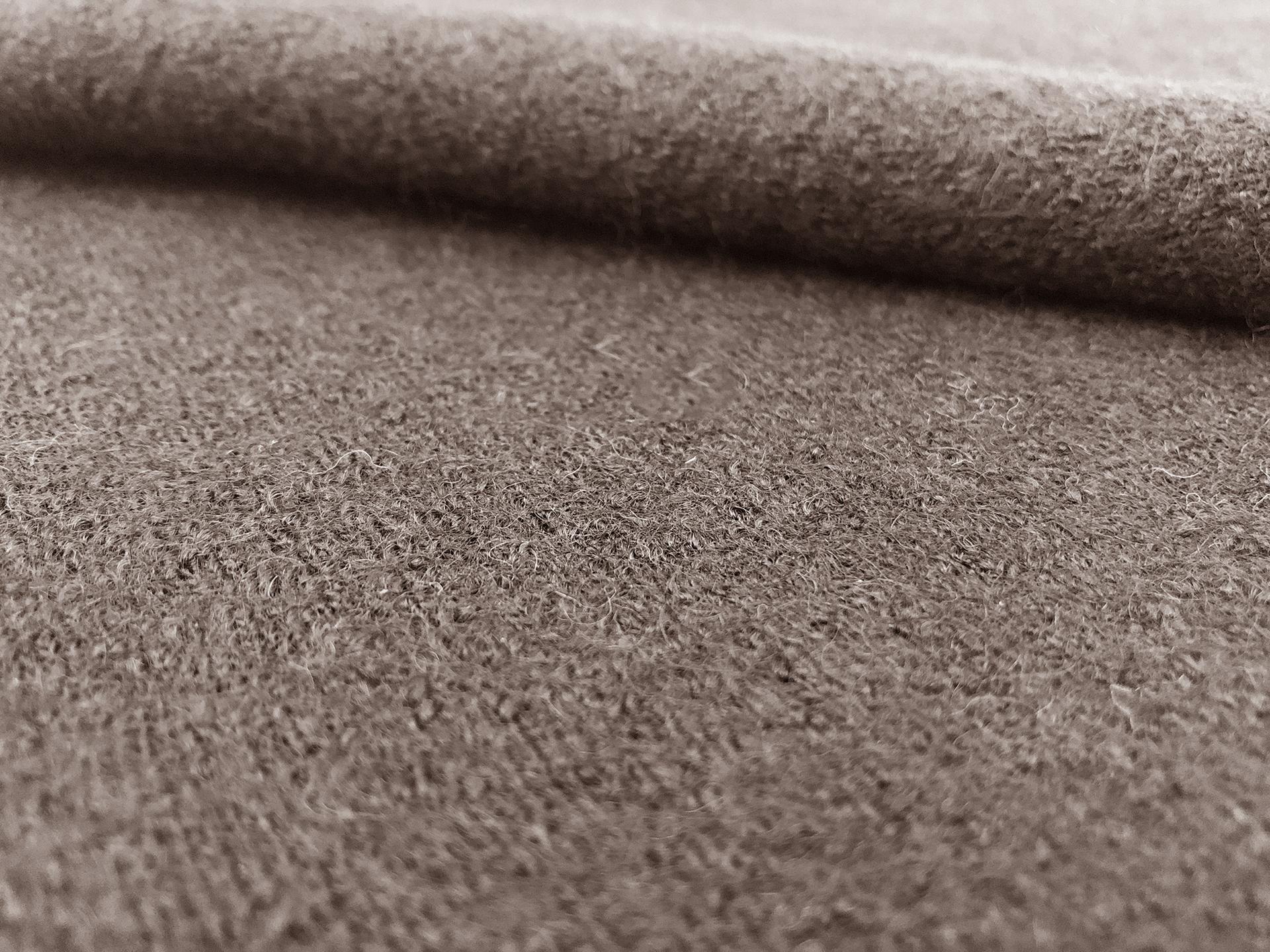 Boiled Wool Blend Knit in Taupe