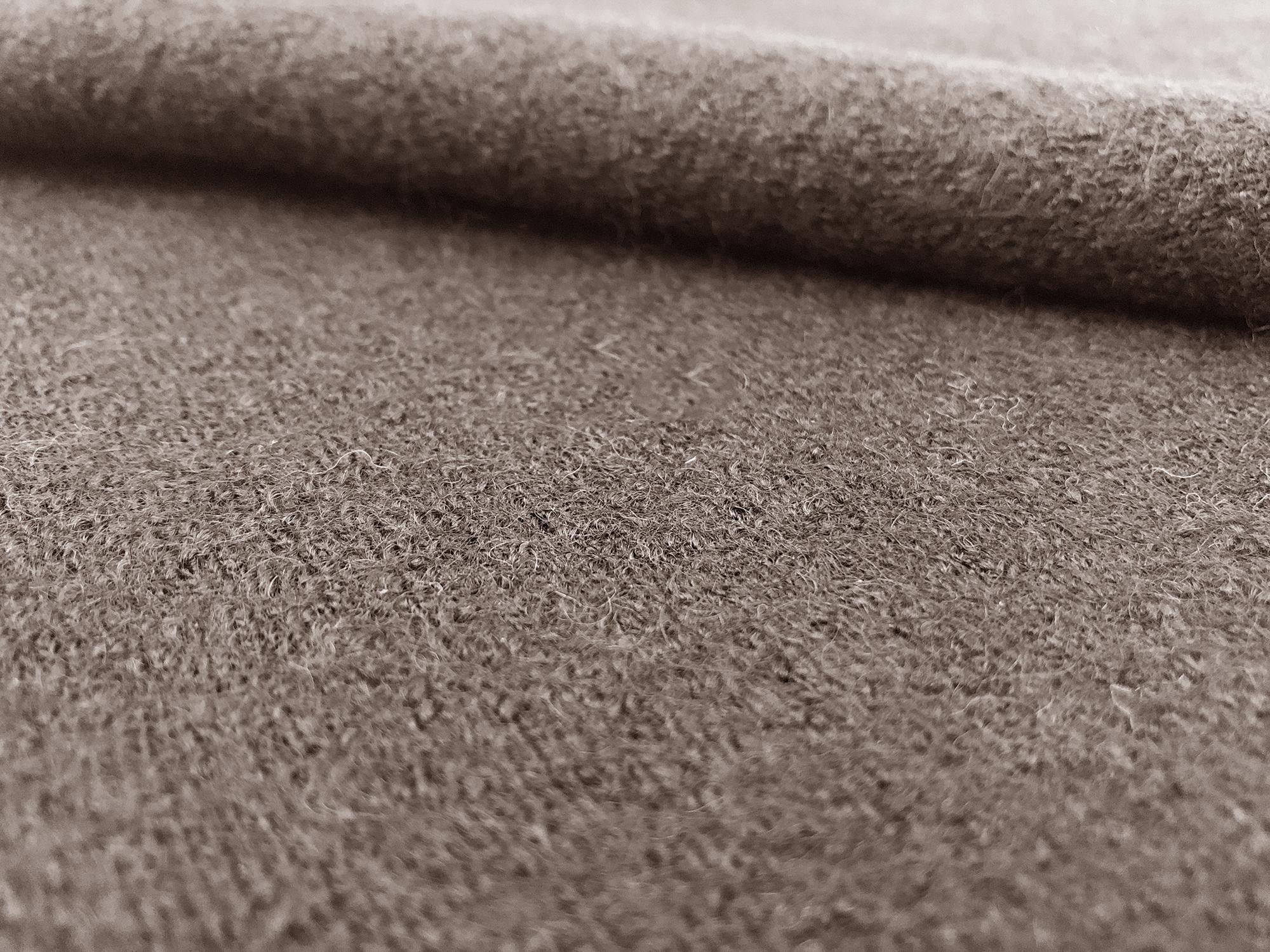 Boiled Wool Blend Knit in Taupe