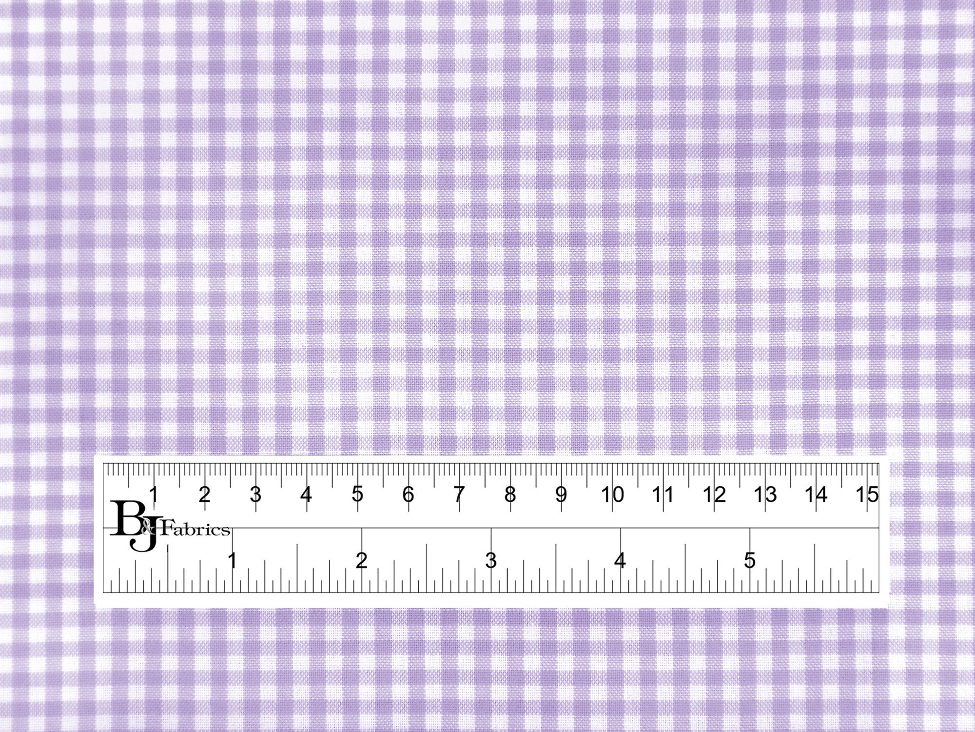 1/8" Cotton Gingham in Lavender