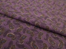 Printed Viscose Challis with Paisley Pattern