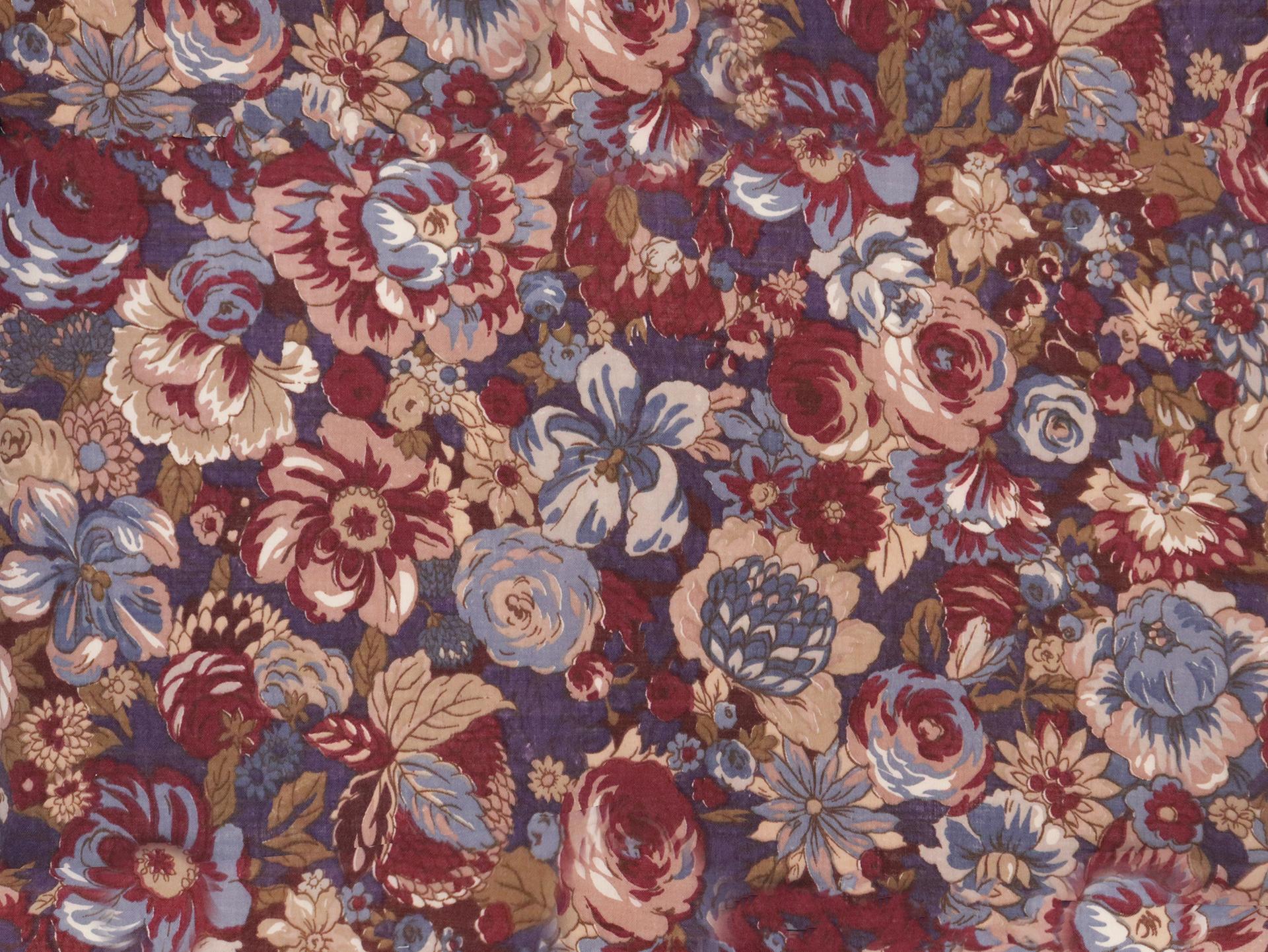 Vintage Wool & Cotton Viyella with Floral Print