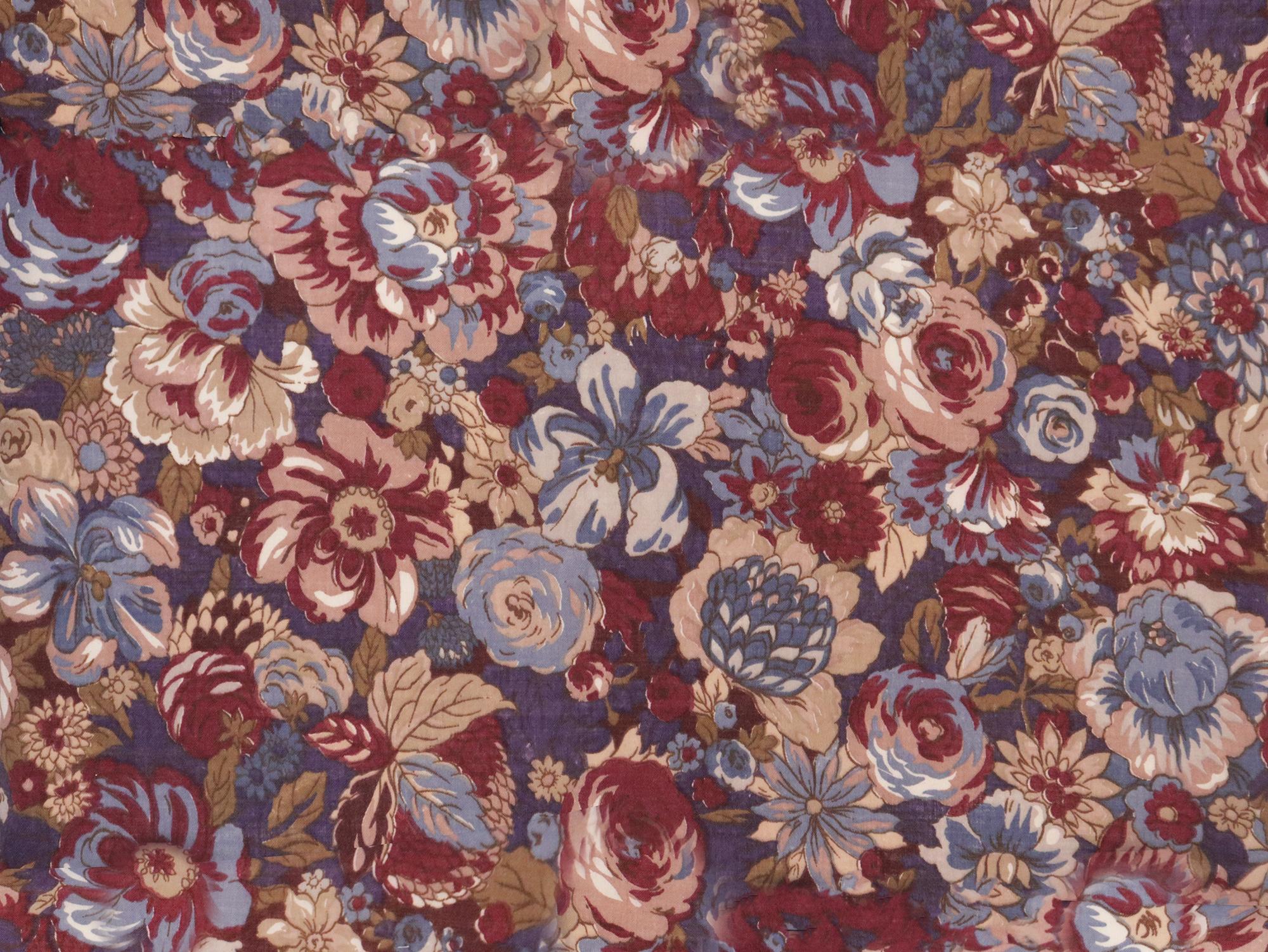 Vintage Wool & Cotton Viyella with Floral Print