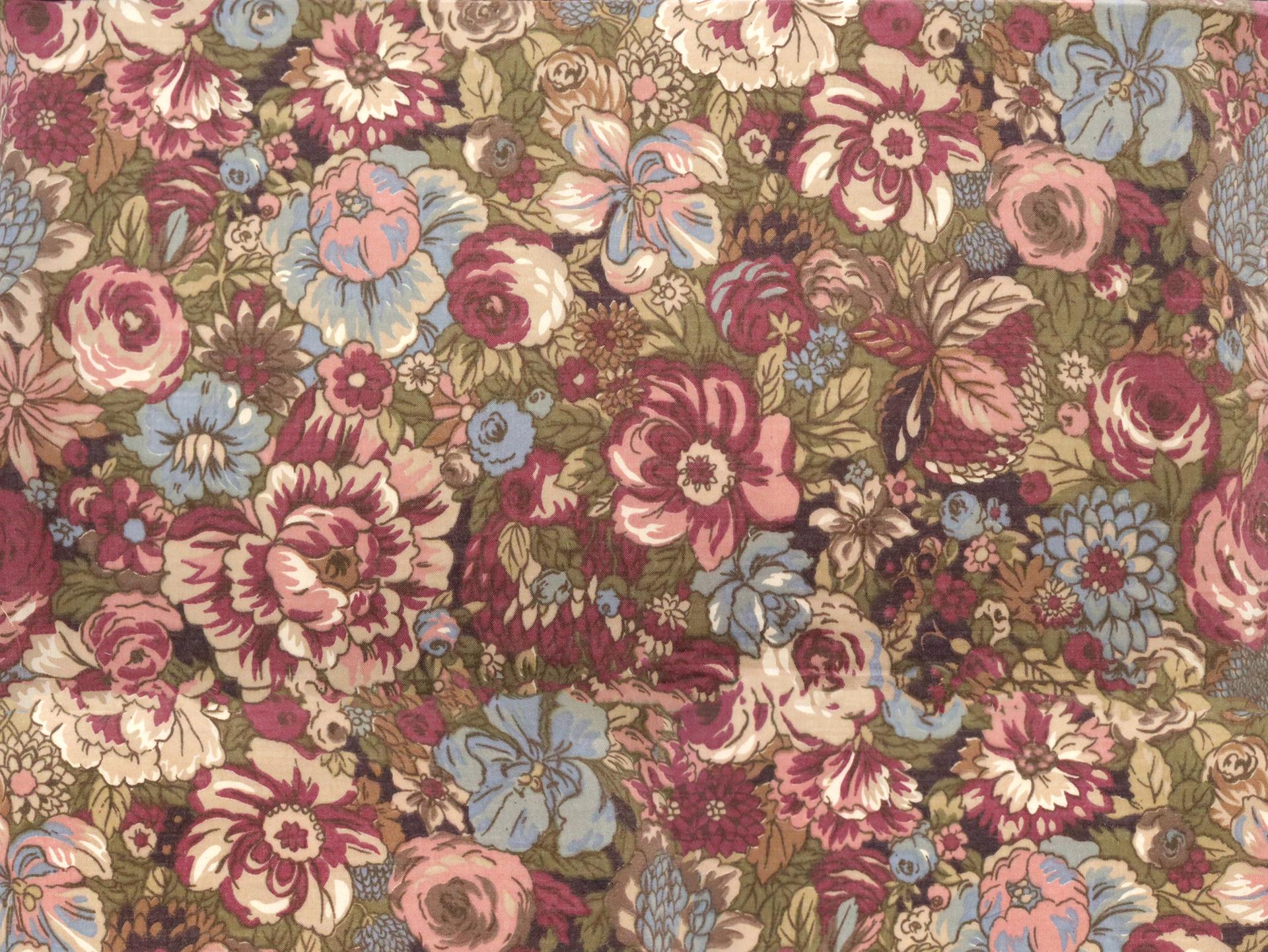 Vintage Wool & Cotton Viyella with Floral Print