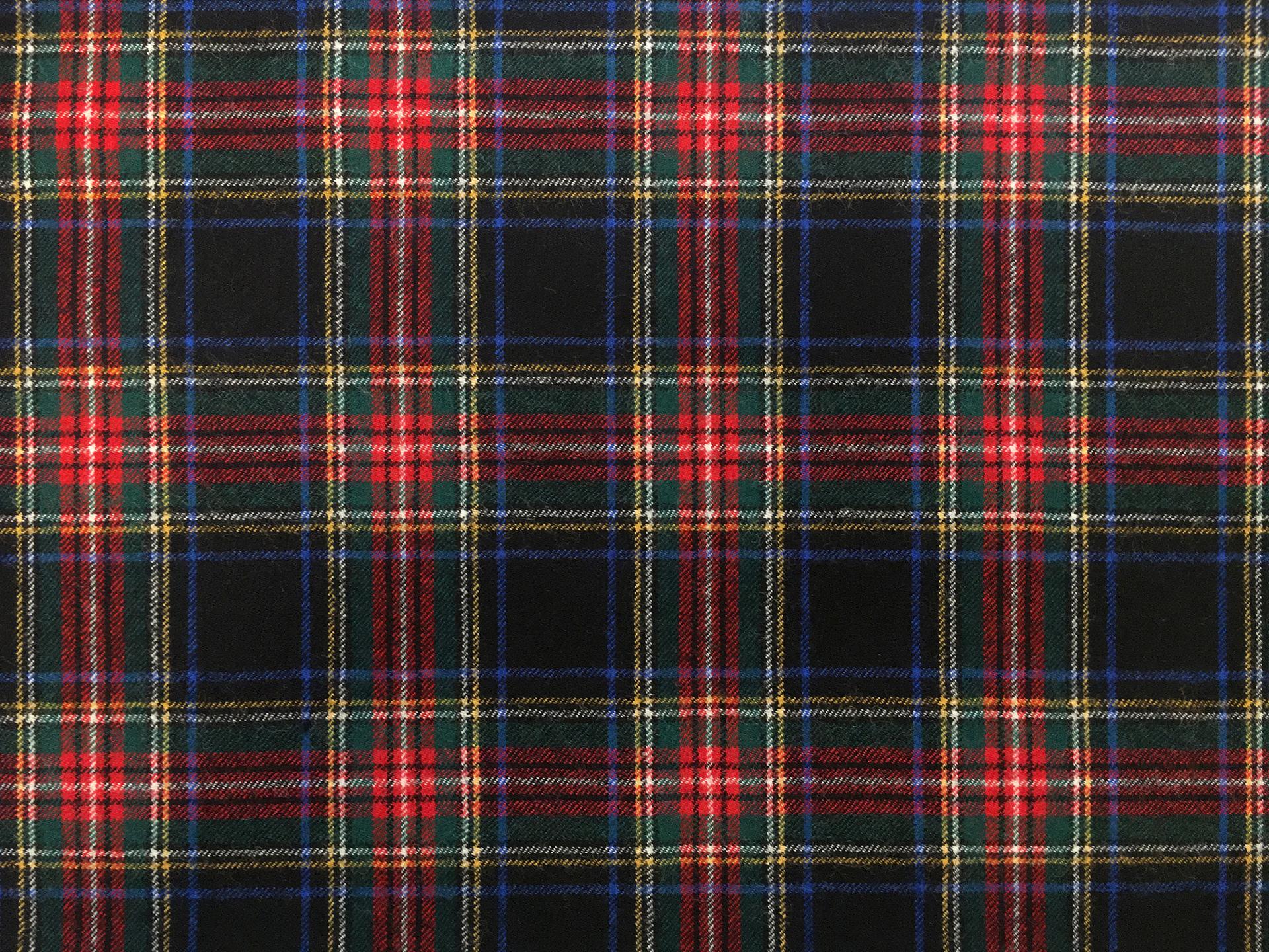 Austrian Virgin Wool Plaid Suiting in Midnight Red Hunter