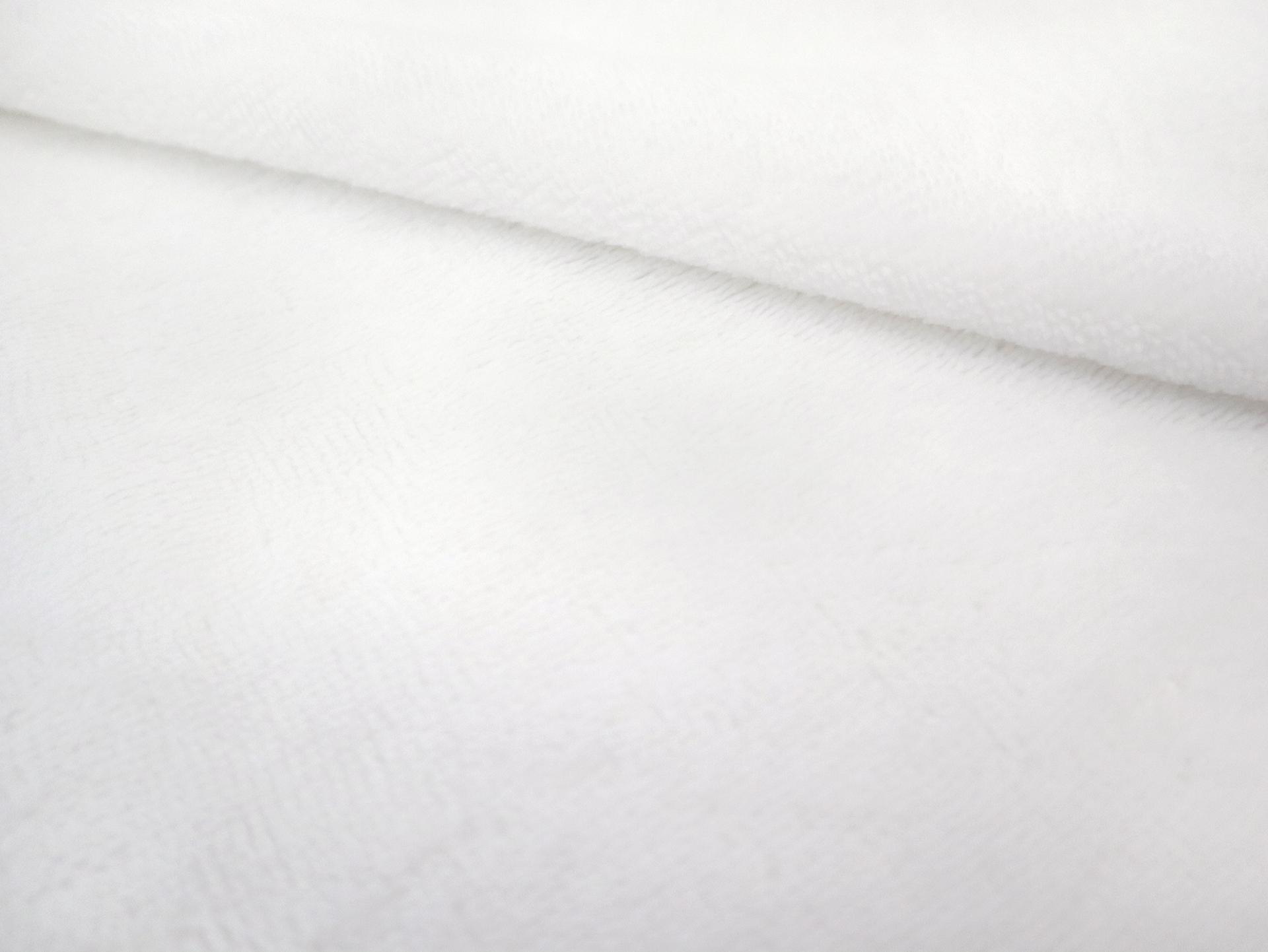 Bamboo Blend Terry Velour in White