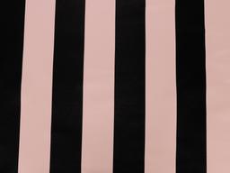 Double Face Silk Satin Stripe in Black and Pink