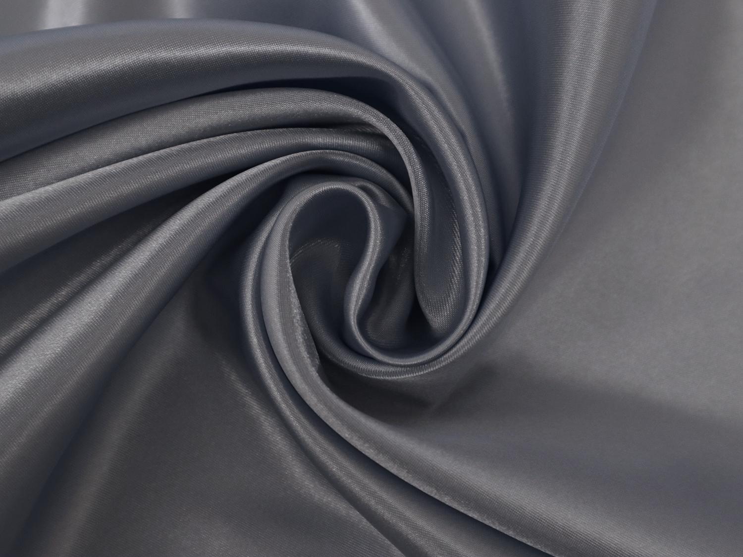 Satin Charmeuse in Steel Blue