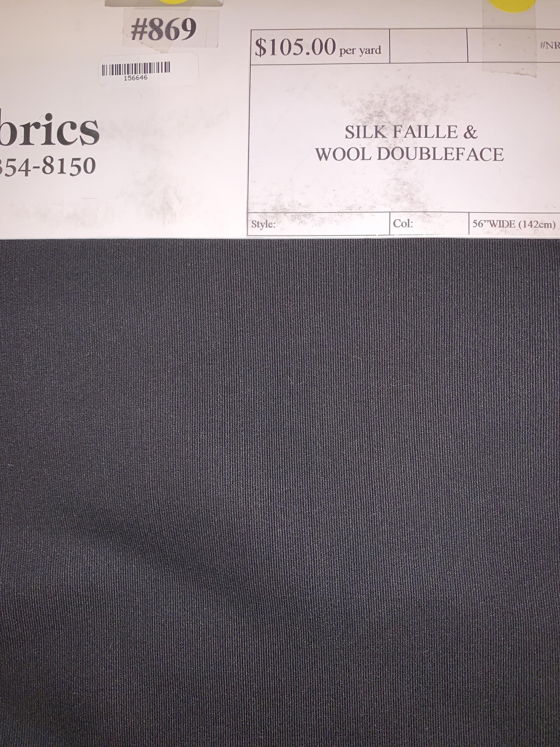 Scnp Silk Faille & Wool Doubleface