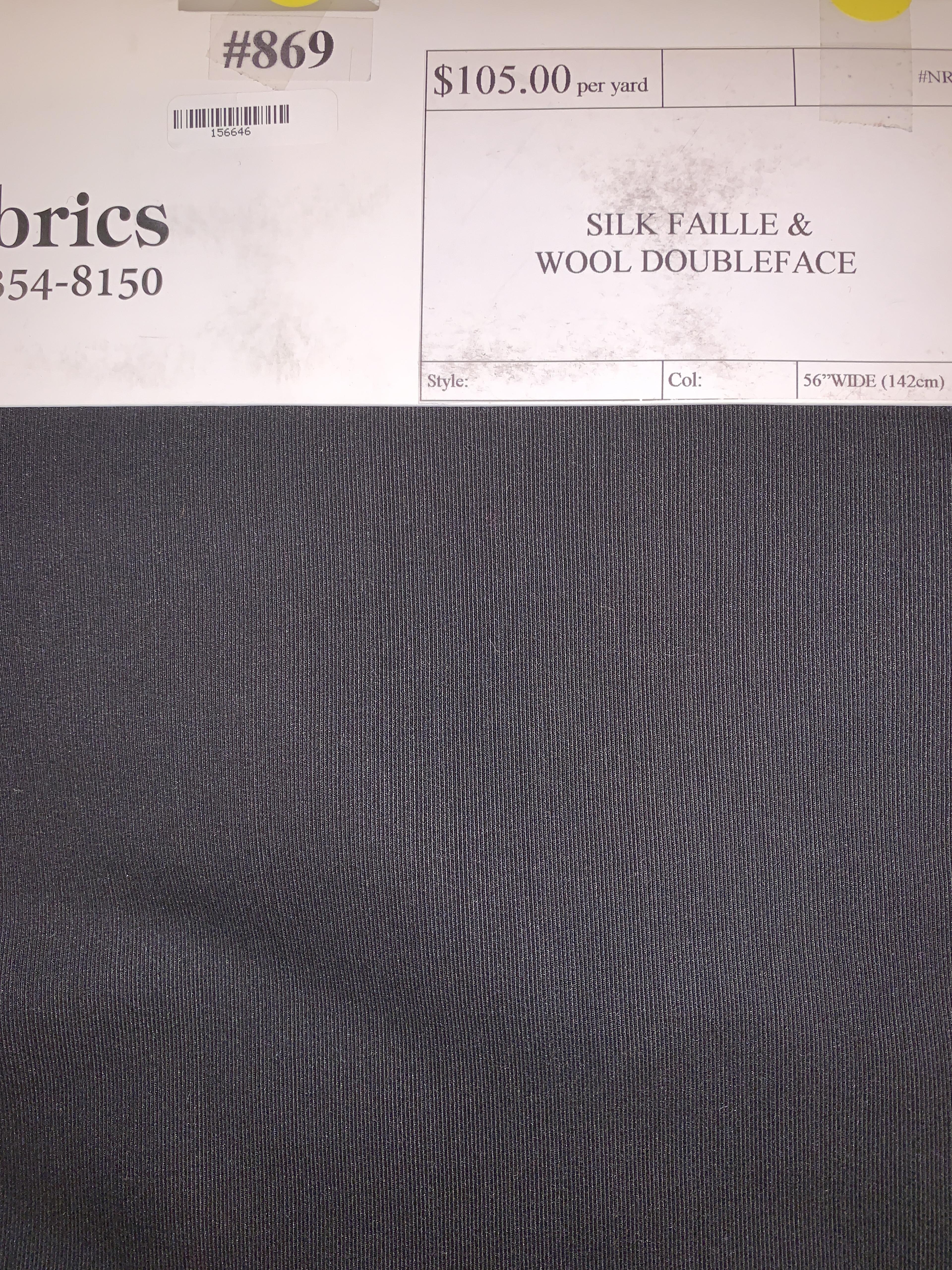 Scnp Silk Faille & Wool Doubleface