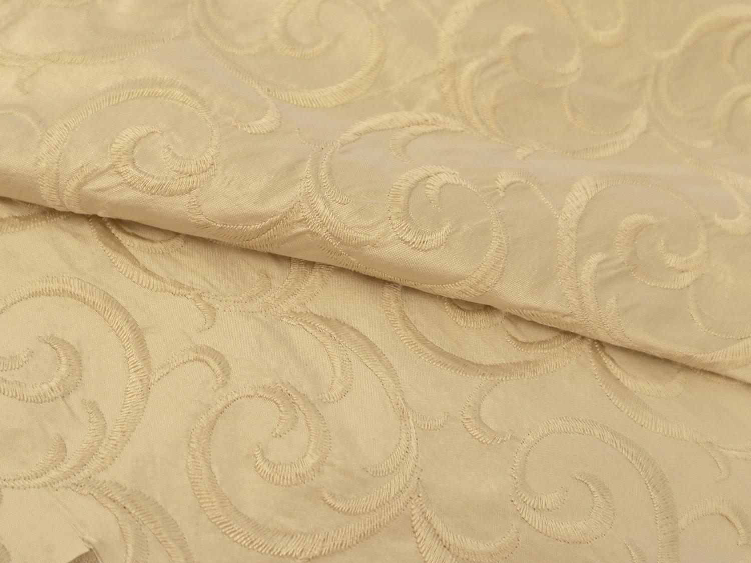 Embroidered Silk Shantung