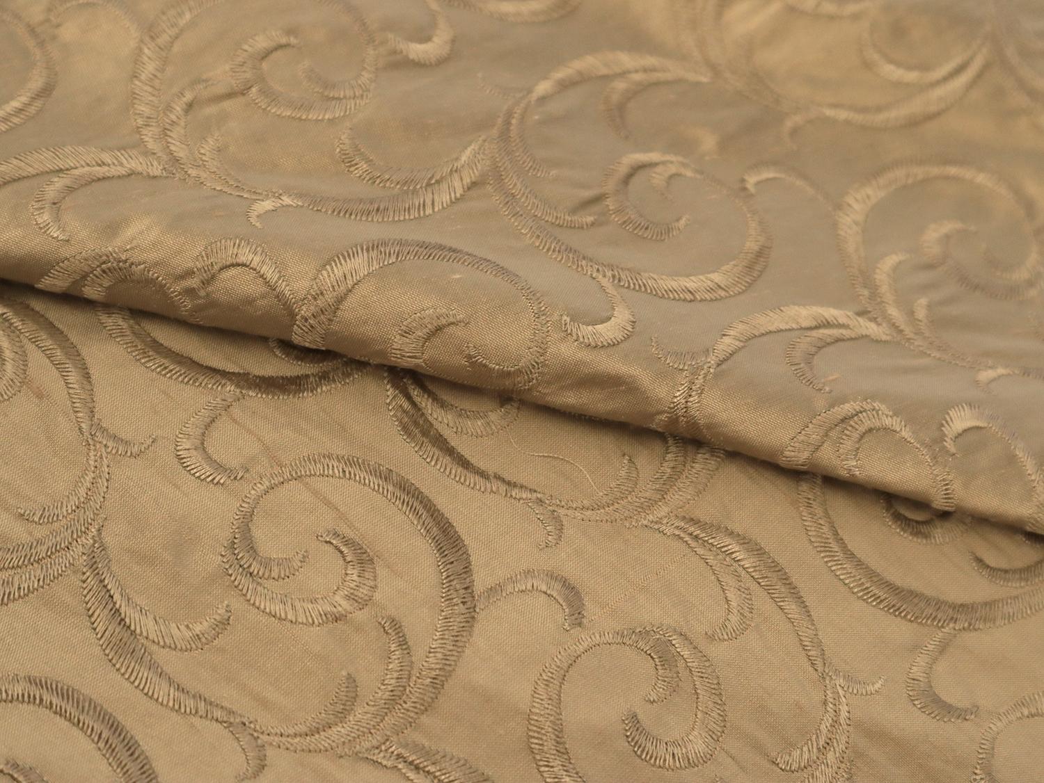 Embroidered Silk Shantung