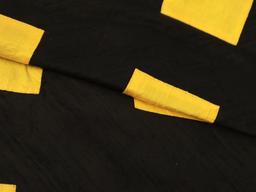 Color Block Appliqué Silk Shantung