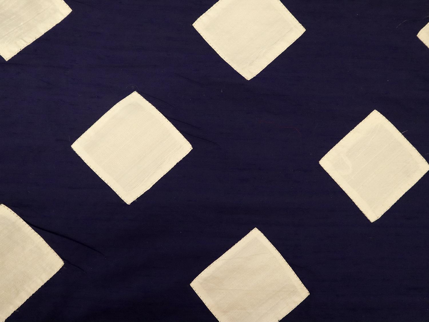 Color Block Appliqué Silk Shantung