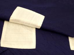 Color Block Appliqué Silk Shantung