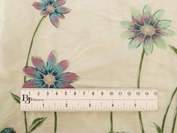 Embroidered Silk Shantung