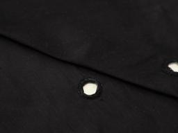 Embroidered Mirror on Silk Shantung in Midnight Navy