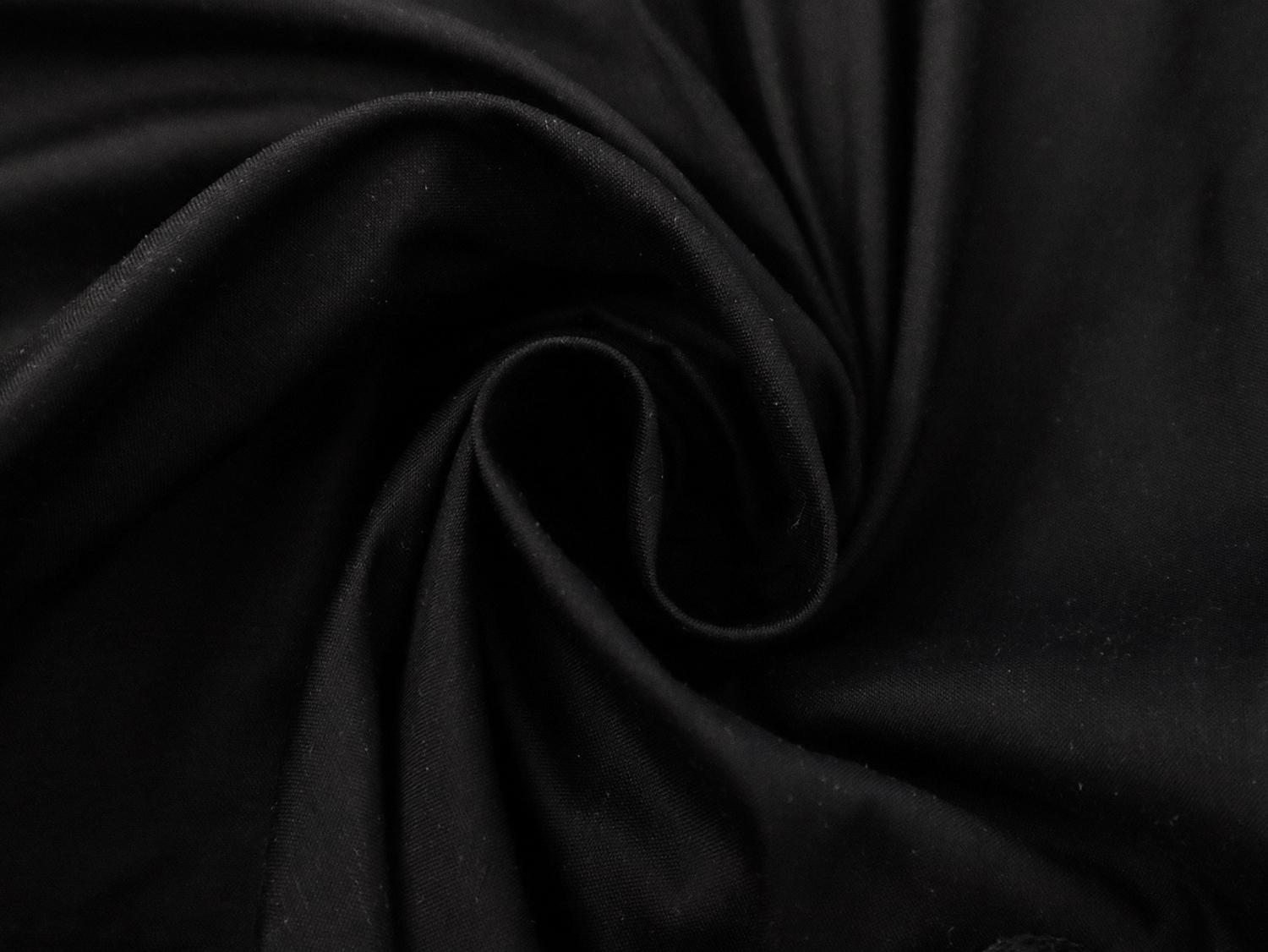 Embroidered Mirror on Silk Shantung in Midnight Navy