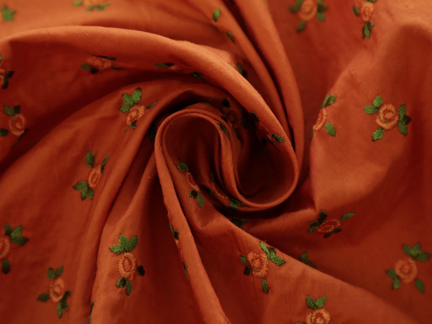 Embroidered Silk Shantung