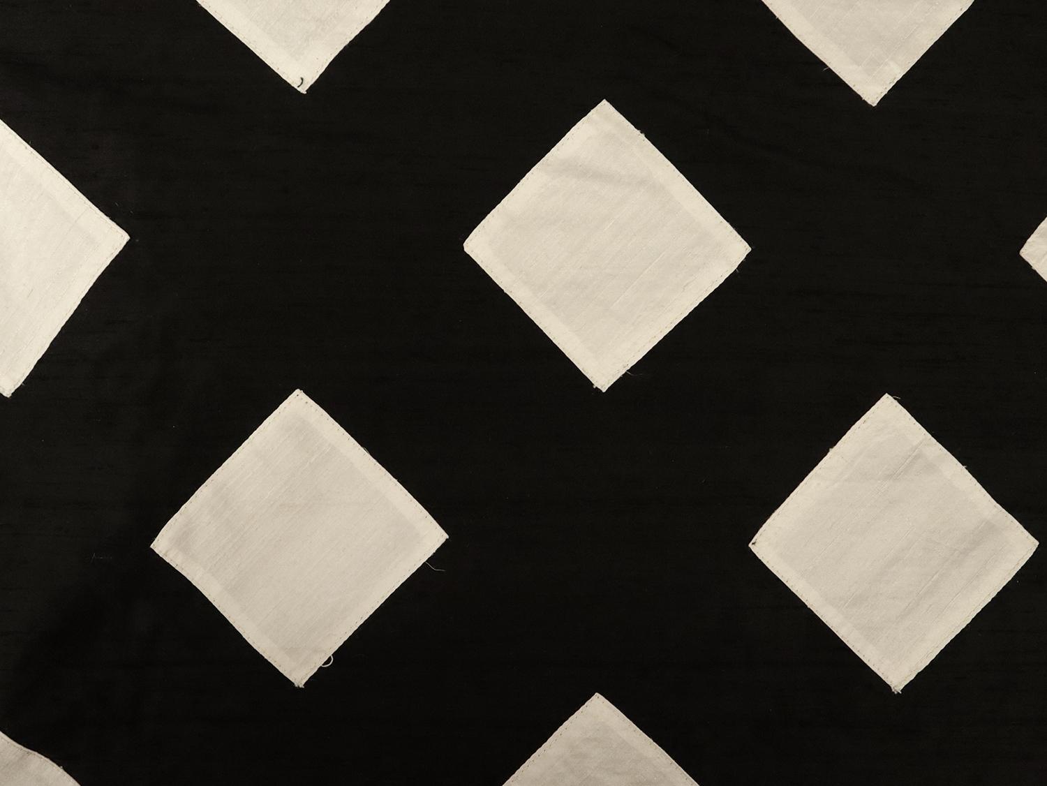 Color Block Appliqué Silk Shantung