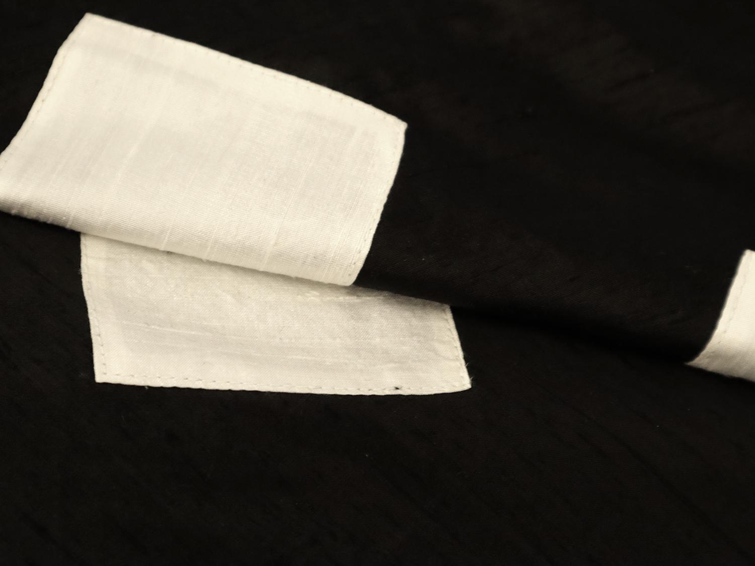 Color Block Appliqué Silk Shantung