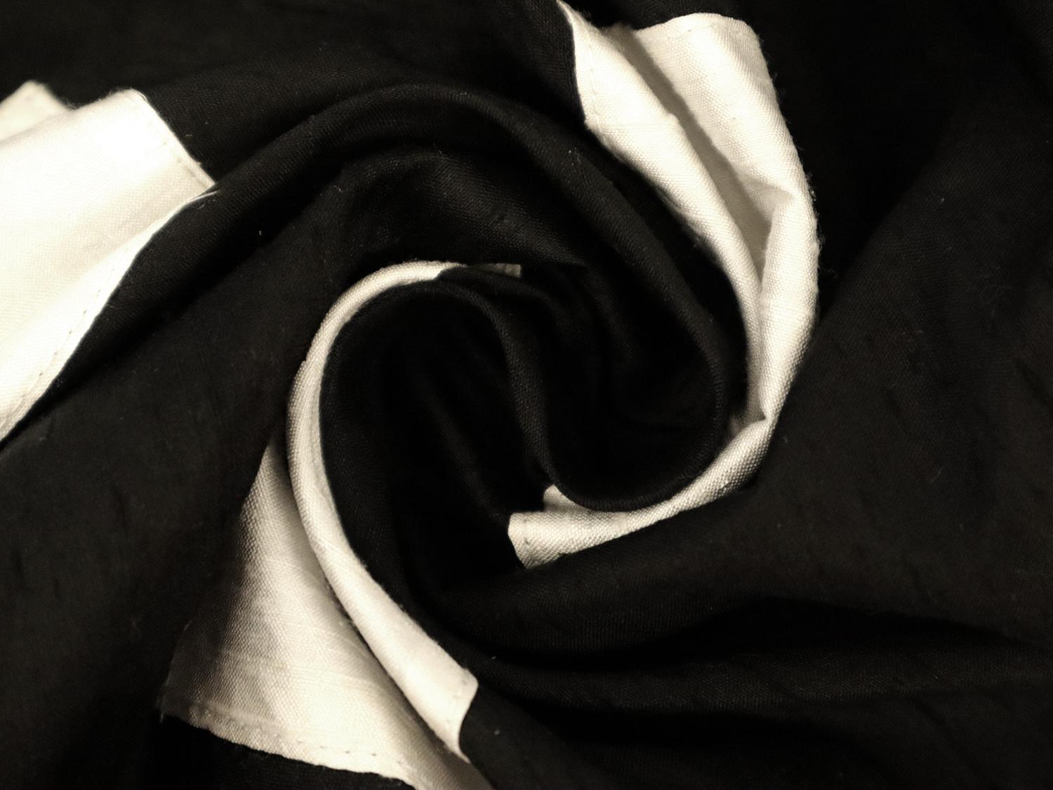 Color Block Appliqué Silk Shantung