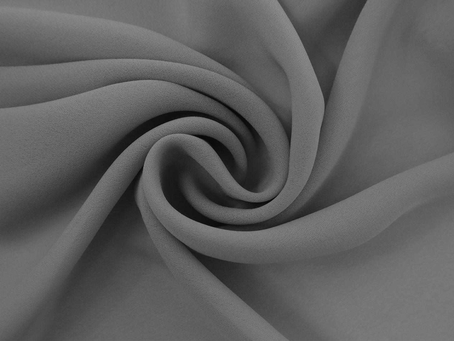 Polyester Double Georgette in Grey