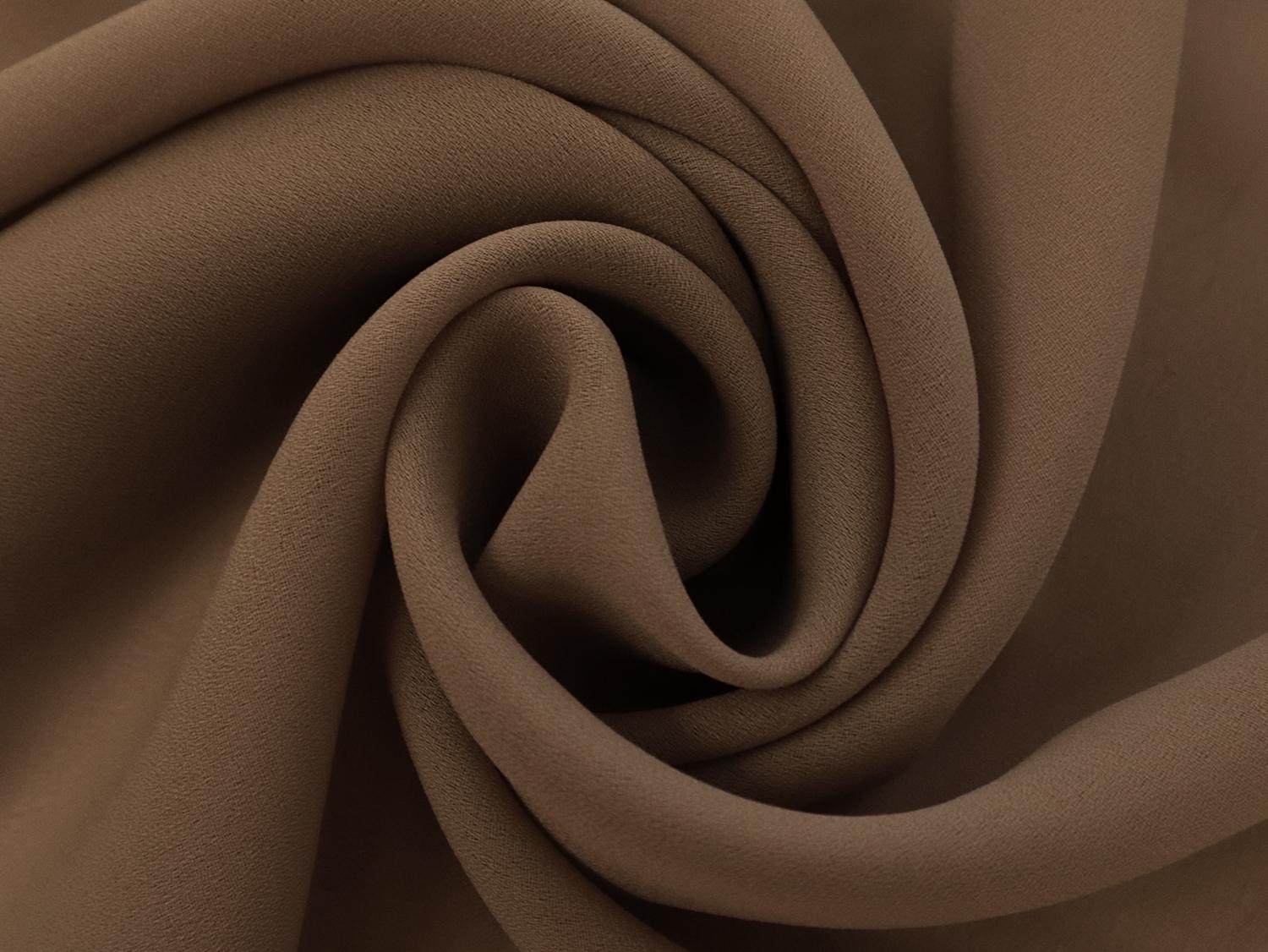 Polyester Double Georgette in Taupe