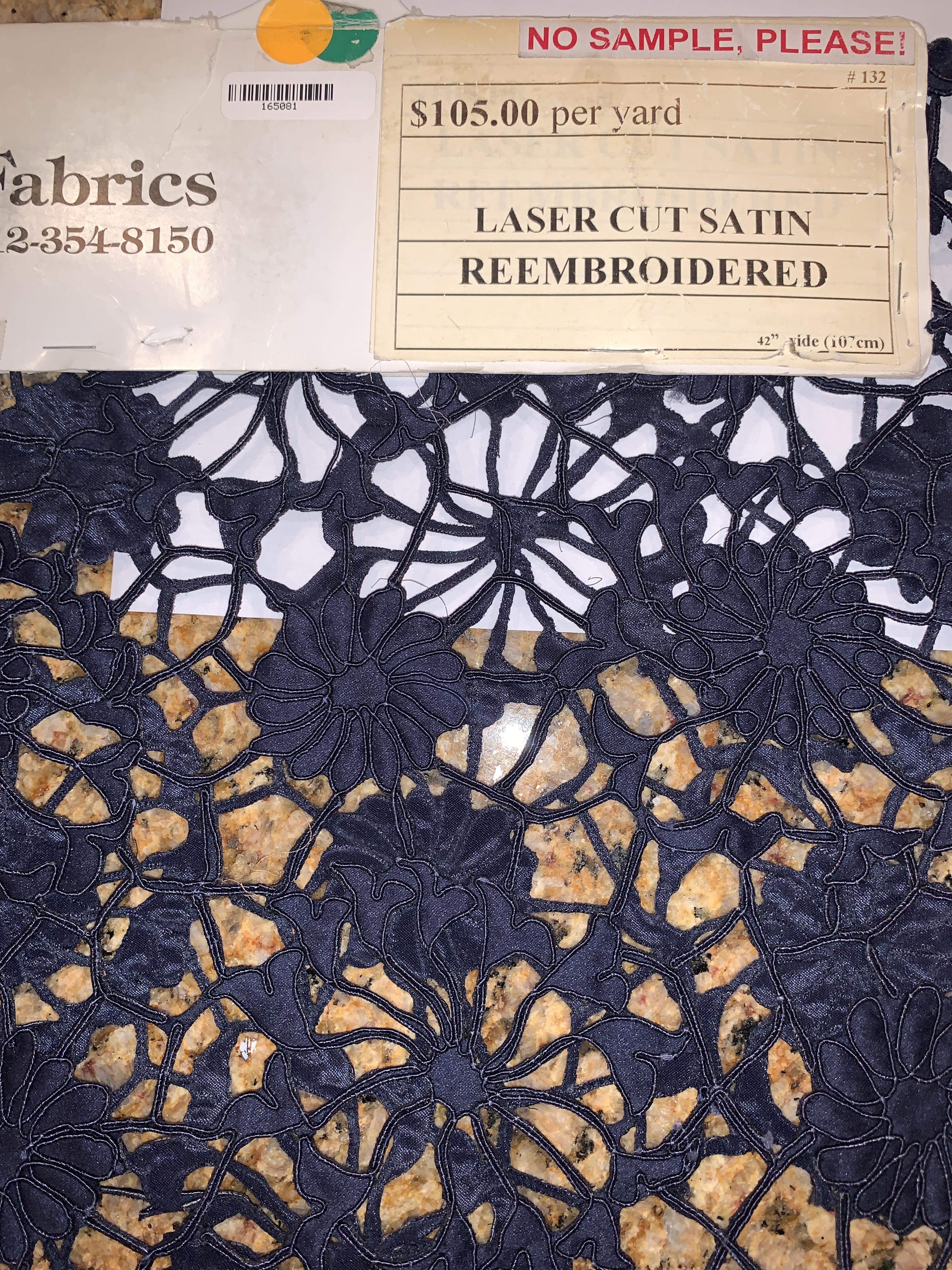 Laser Cut Satin Reembroidered