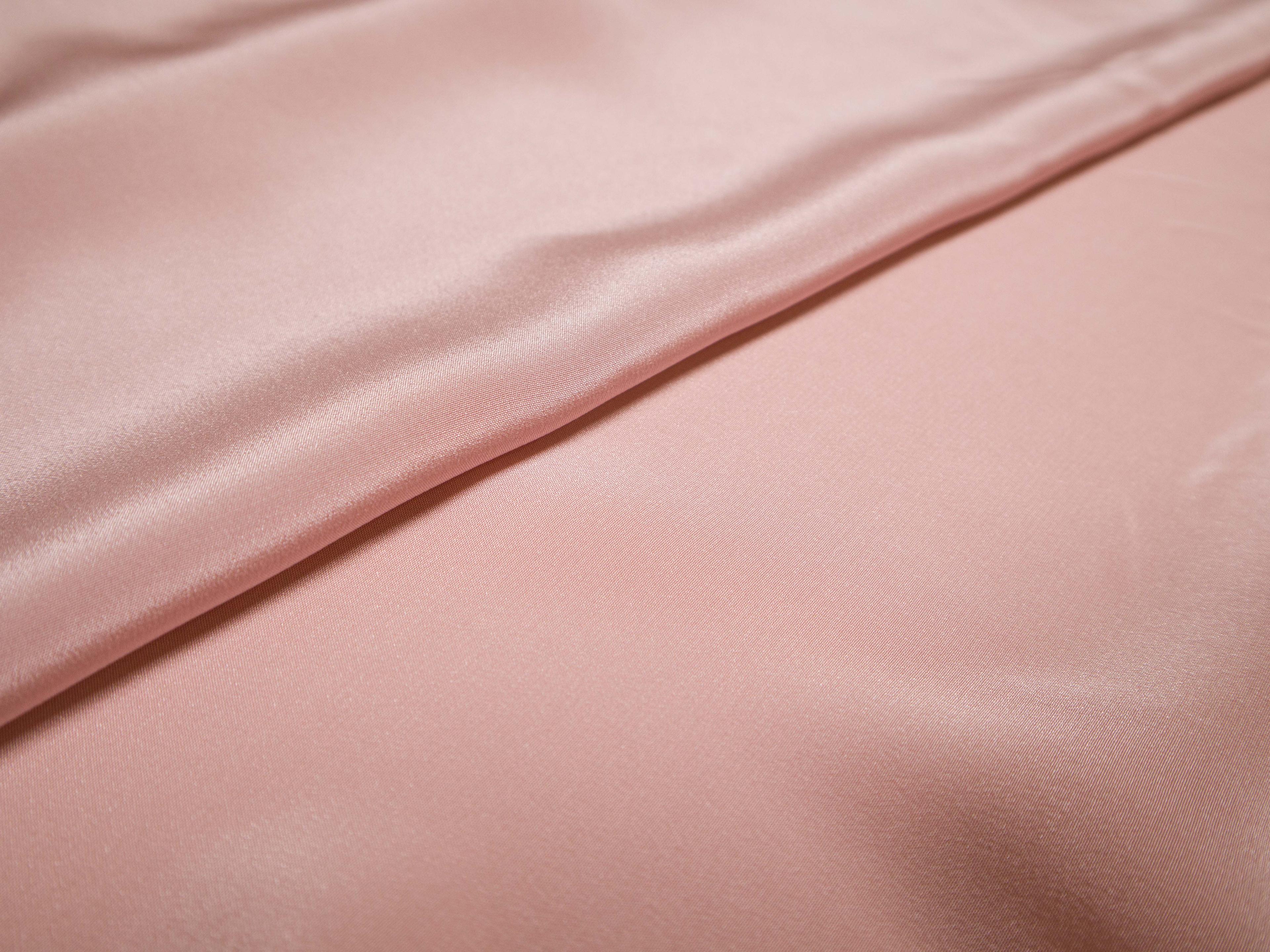 silk Crepe De Chine in dusty rose- folded