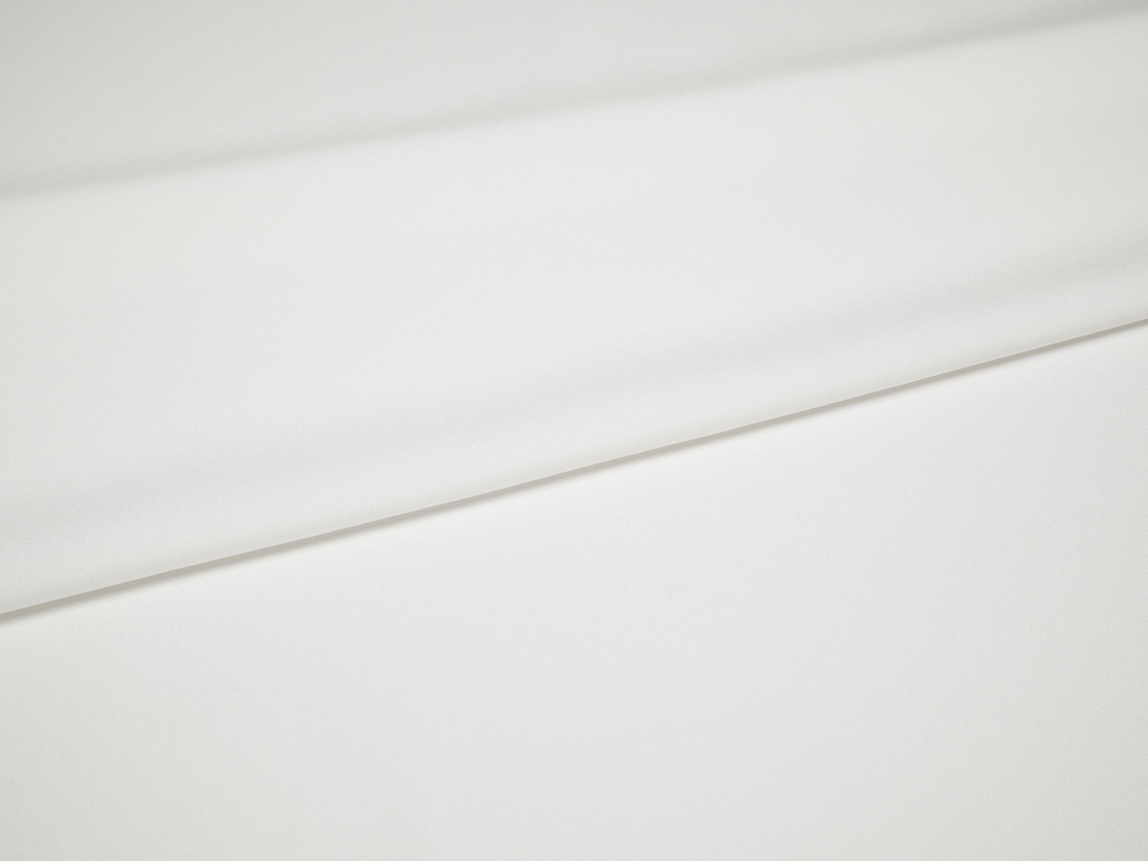 silk Crepe De Chine in White- folded